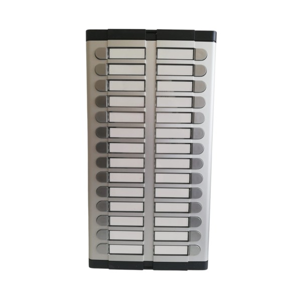 Urmet 725/028 outdoor push-button panel with 28 buttons on 2 rows of 14 buttons